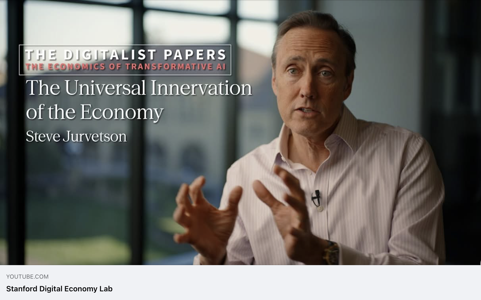 AI and the Universal Innervation of the Economy