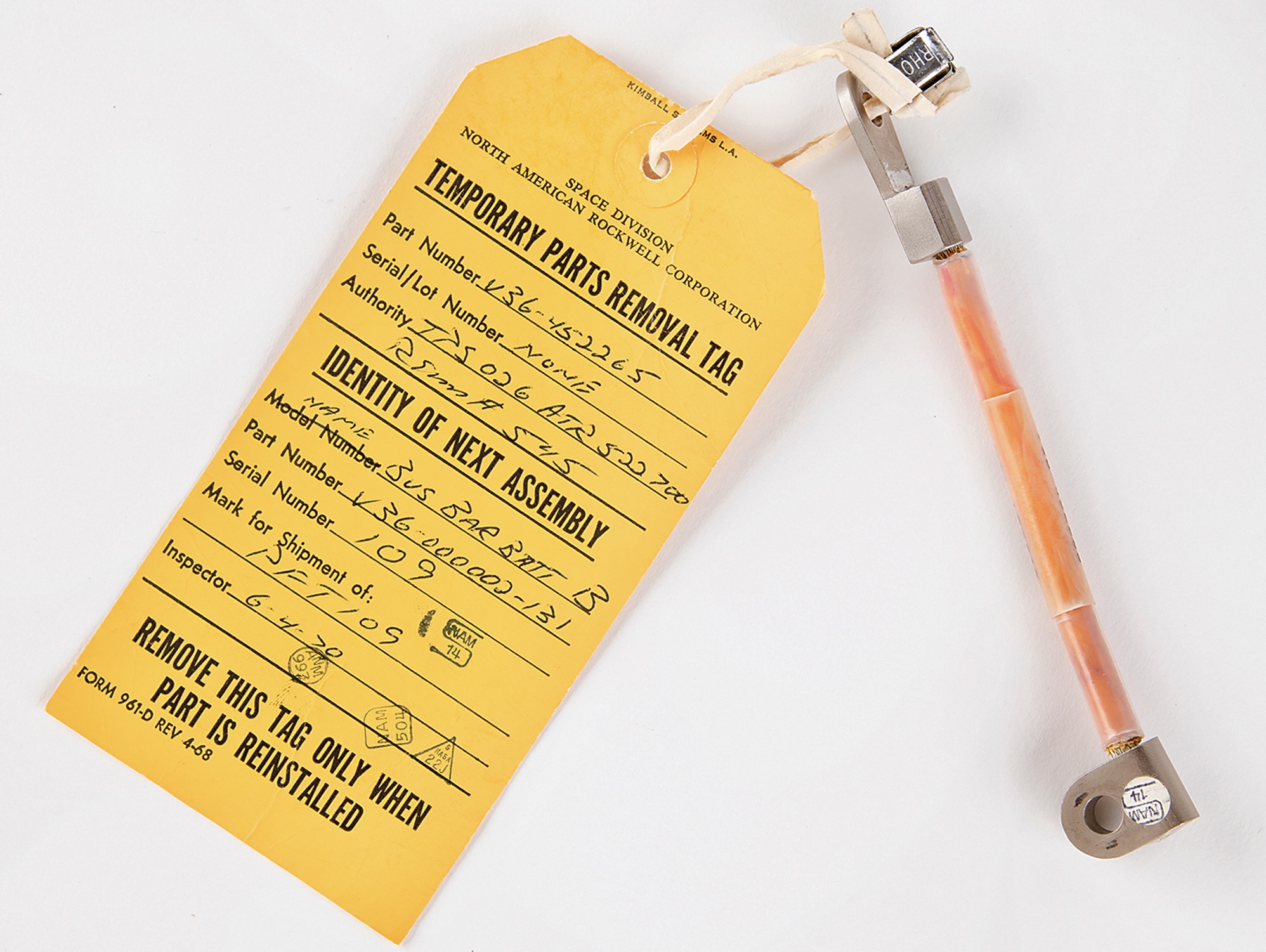 Apollo 13 Flown Bus Bar Battery B Used to Power the Command Module Odyssey Back to Earth