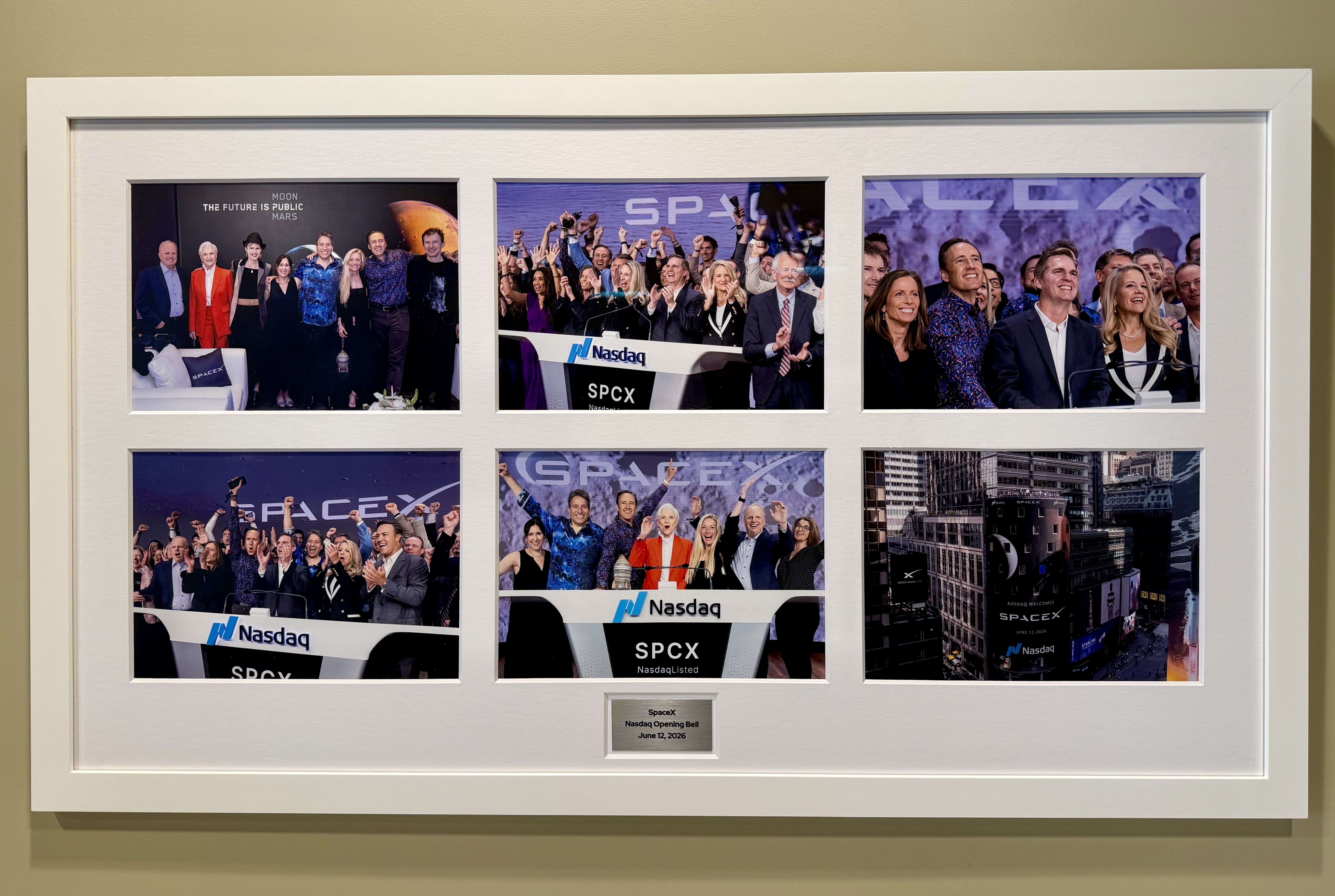 NASDAQ opening bell for the SoaceX IPO